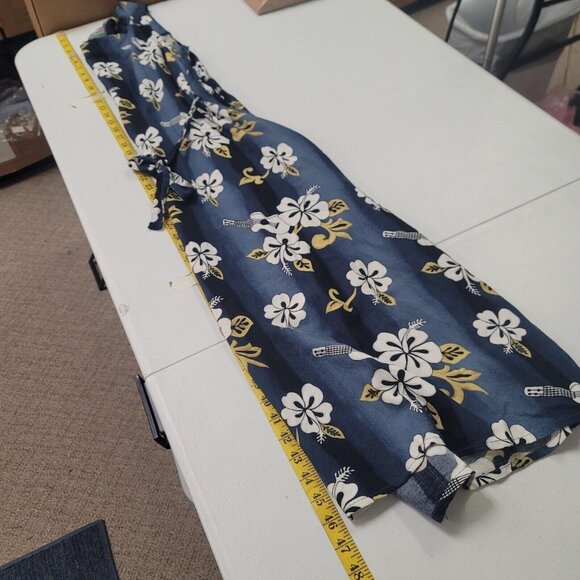 High Society Womens Sleeveless Midi Dress Size L Floral Hawaiian Tropical Beach - Picture 9 of 11